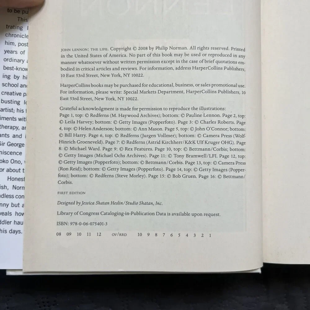 John Lennon: the Life by Philip Norman (2008, Hardcover) 1st Edition Collectible